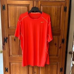 Nike Men's Pro combat Drifit orange Short Sleeve Tee XXL